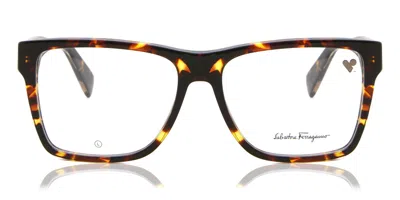 Ferragamo Sf 2953 Men's Glasses, Tortoiseshell, Size 56 In Brown