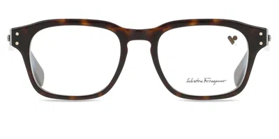 Ferragamo Sf 2958 Men's Glasses, Tortoiseshell, Size 52 In Brown