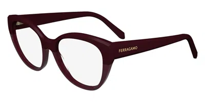 Ferragamo Sf 2970 Women's Glasses, Burgundy, Size 53