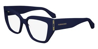 Ferragamo Sf 2972 Women's Glasses, Blue, Size 54
