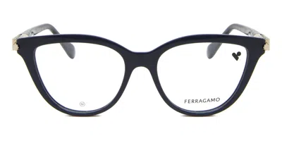 Ferragamo Sf 2974 Women's Glasses, Blue, Size 52 In Black