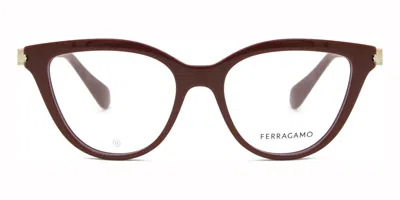 Ferragamo Sf 2974 Women's Glasses, Burgundy, Size 52