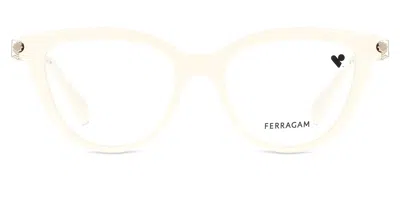 Ferragamo Sf 2974 Women's Glasses, White, Size 52