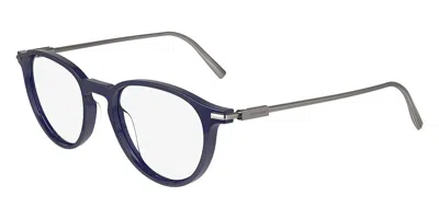 Ferragamo Sf 2976 Men's Glasses, Blue, Size 51 In Brown