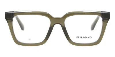 Ferragamo Sf 2985 Women's Glasses, Green, Size 52
