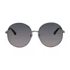 Ferragamo Sf 299s 688 60mm Womens Round Sunglasses In Black