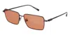 Ferragamo Gancini Evolution 57mm Rectangular Sunglasses In Brown