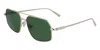 Ferragamo Gancini Evolution 57mm Rectangular Sunglasses In Green