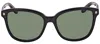 Ferragamo Salvatore  Green Square Unisex Sunglasses Sf815s 001 56 In Black