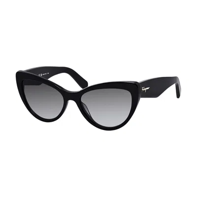 Ferragamo Sf 930s 5617001 56mm Womens Cat Eye Sunglasses In Black