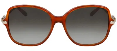 Ferragamo Sf 990sr 214 Oversized Square Sunglasses In Brown