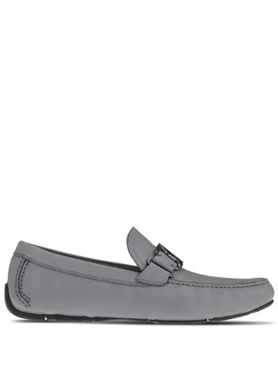 FERRAGAMO FERRAGAMO SF-BUCKLE ROUND-TOE LOAFERS