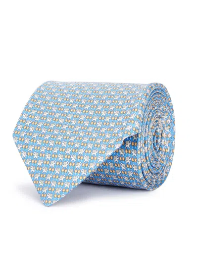 Ferragamo Sf Elephant Tie In Blue
