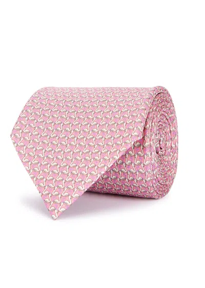 Ferragamo Sf Flamingo Tie In Pink