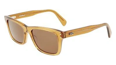 Pre-owned Ferragamo Sf1039s Transparent Caramel 261 Sunglasses