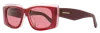 Ferragamo Sf1079slb Oversized Rectangular Sunglasses In Red