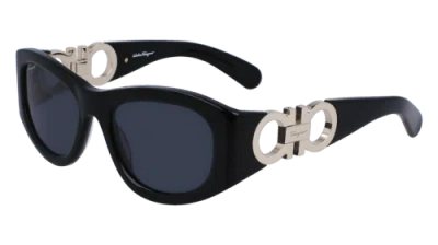 Pre-owned Ferragamo Sf1082s 001 Black 53/19/120 Female Sunglasses