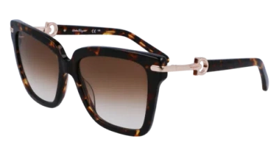 Pre-owned Ferragamo Sf1085s 219 Tortoise 57/16/140 Female Sunglasses