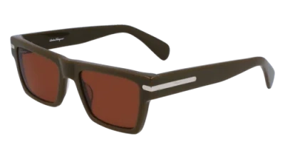Pre-owned Ferragamo Sf1086s 324 Khaki 54/19/145 Male Sunglasses
