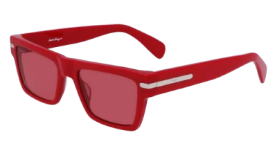 Pre-owned Ferragamo Sf1086s 600 Red 54/19/145 Male Sunglasses