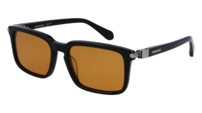 Pre-owned Ferragamo Sf1110s 009 Black/orange 56/18/140 Male Sunglasses