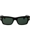 Ferragamo Sf2011s Rectangle-frame Sunglasses In Black