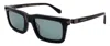 Ferragamo Men's Prisma Modified Acetate Rectangle Sunglasses, 53mm In Black