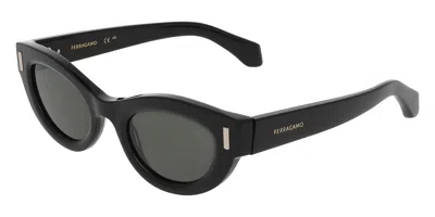 Ferragamo Sf2062se 001 Women's Sunglasses Black Size 49