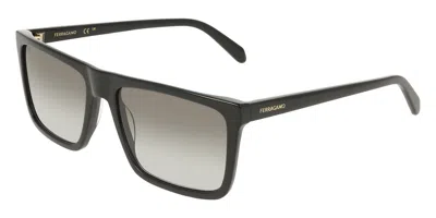 Ferragamo Sf2123s 001 Men's Sunglasses Black Size 58