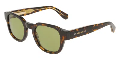 Ferragamo Sf2146s 242 Men's Sunglasses Tortoiseshell Size 49 In Green