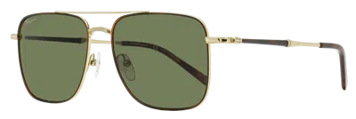 Ferragamo Sf266s Square Metal Sunglasses In Gold