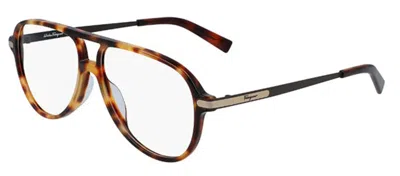 Ferragamo Sf2855 214 Navigator Eyeglasses In Brown