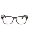 Ferragamo Transparent Grey Acetate Glasses In Black
