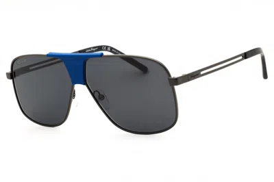 Ferragamo Sf292s Shield Metal Sunglasses In Gunmetal