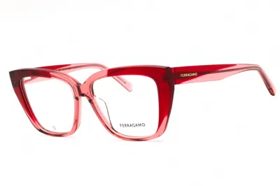 FERRAGAMO SF2939N 617 TRANSPARENT BURGUNDY/ANTIQUE 54MM