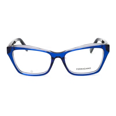 Ferragamo Sf2951lb435 Cat-eye Acetate Eyeglasses In Blue