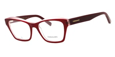 Ferragamo Sf2951n Asian Fit Women's Glasses, Burgundy, Size 53