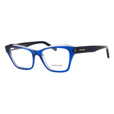 Ferragamo Sf2951n Clear Demo Lenses Mini Eyeglasses For Women In Blue