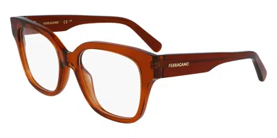 Ferragamo Sf2952n Asian Fit Women's Glasses, Brown, Size 53
