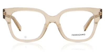 Ferragamo Sf2952n Asian Fit Women's Glasses, Brown, Size 53 In Neutral