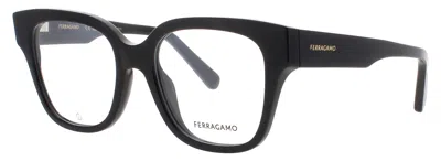 Ferragamo Sf2952n Eyeglasses 53-19-145 In Acetate Frame With Case In 001 - Black / Demo