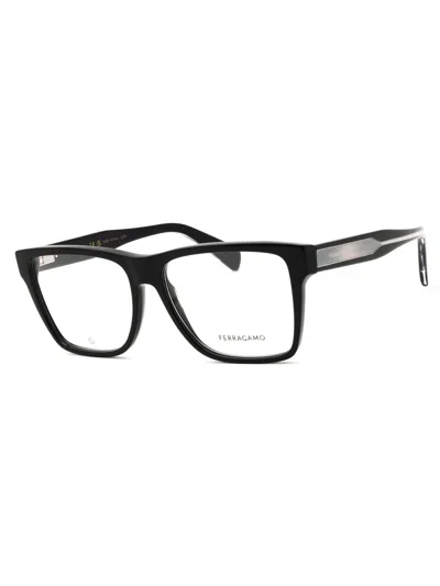 Ferragamo Sf2953n Mini Rectangular Eyeglasses For Men In Black