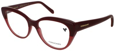 Ferragamo Sf2970 Acetate Eyeglasses With Case, 53-17-140 In 601 - Burgundy / Demo
