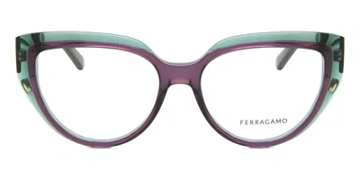 Ferragamo Sf2984 Women's Glasses, Green, Size 53