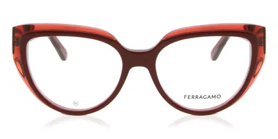 Ferragamo Sf2984 Women's Glasses, Red, Size 53