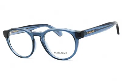 Ferragamo Sf2987e 450 Transparent Azure 50mm In Blue