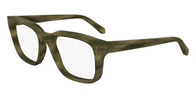 Ferragamo Sf2996 Men's Glasses, Green, Size 51 In Brown