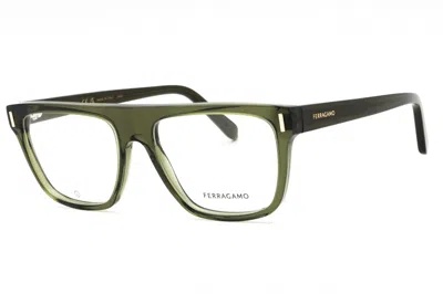 Ferragamo Sf2997 Rectangular Acetate Eyeglasses In Green