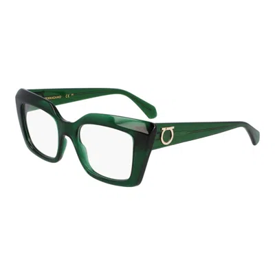 Ferragamo Unisex 50mm Optical Frames In Green