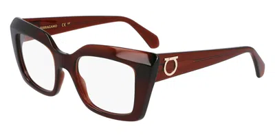 Ferragamo Sf3008 Women's Glasses, Brown, Size 50